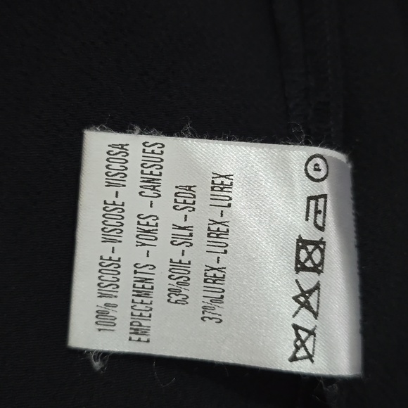 Sandro Romance Black Dress Shift Silver Metallic Sleeveless Mini - Picture 10 of 10